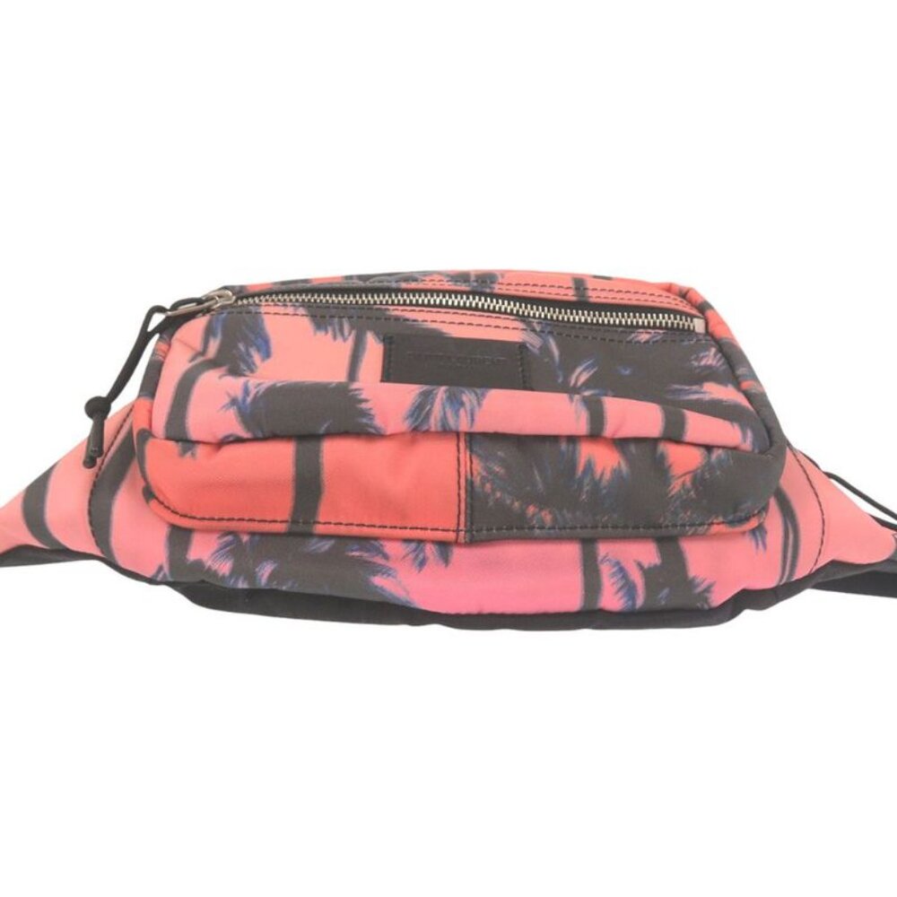 Saint Laurent Paris Palm Tree Pattern Nylon Pink Orange Body Bag 0529 - Picture 2 of 8